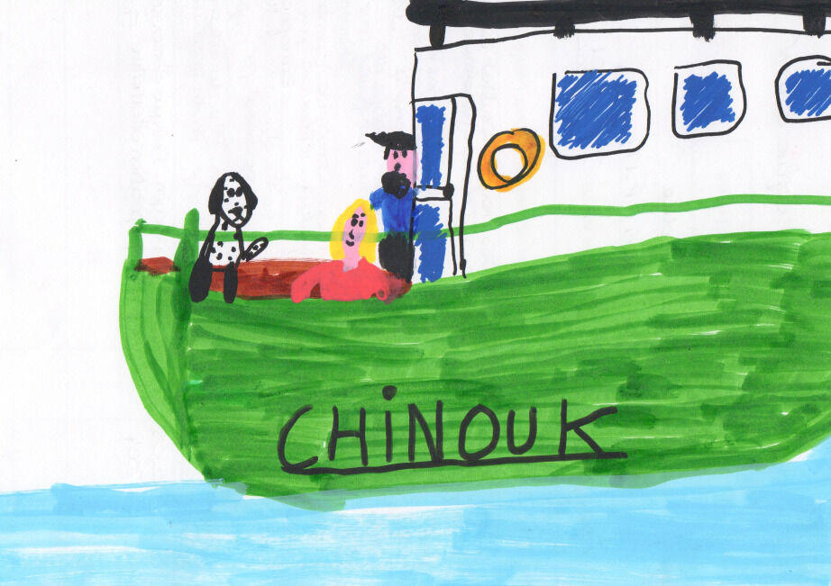 Le Chinouk navigue à l'ouest
